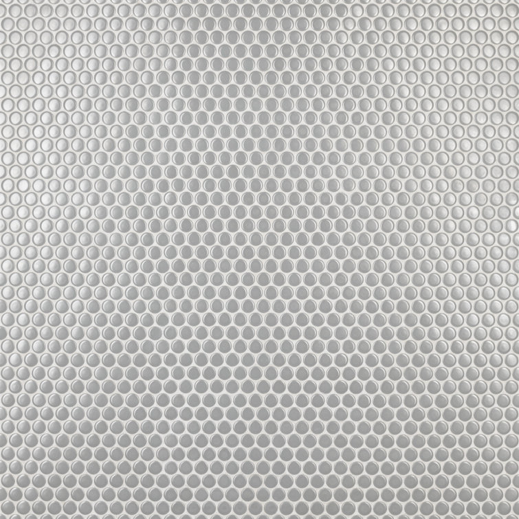 Merola Tile Metro Penny Matte Light Grey 93/4" x 111/2" Porcelain